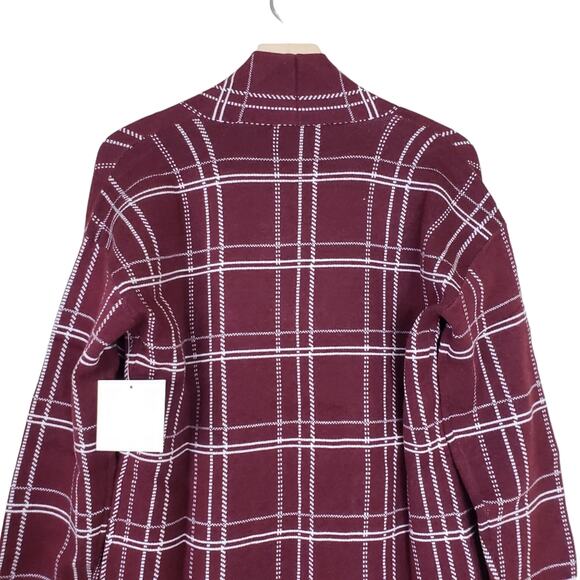 ELLEN TRACY Womens M Two-Tone Jacquard Sweater Cardigan NEW - Picture 5 of 14